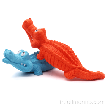 Jouets pour animaux de compagnie Crocodile en caoutchouc indestructible Jouets à mâcher pour chien